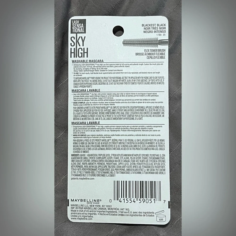 Maybelline Lash Sensational Sky High Waterproof Mascara Makeup, Waterproof